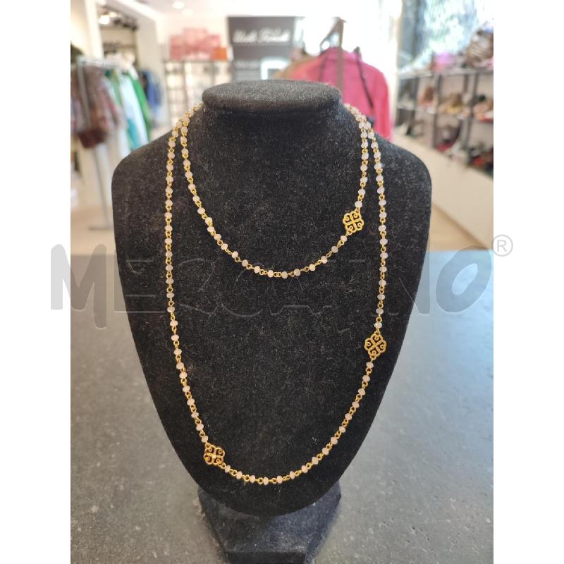 COLLANA QUARZO ROSA ARABESCHI DORATI | Mercatino dell'Usato Roma montemario 1