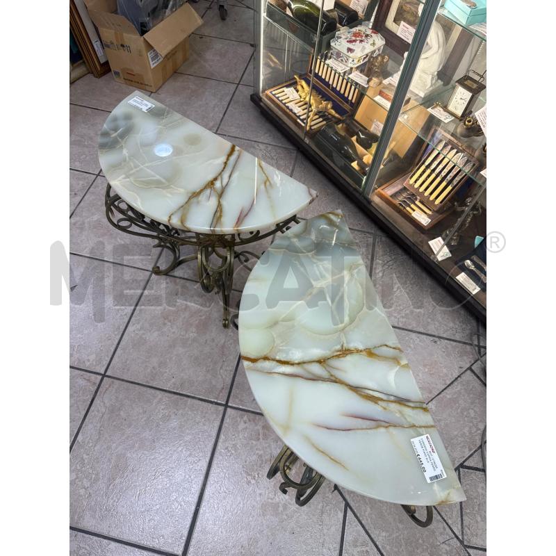 COMODINI COPPIA FERRO VERDE PIANO ALABASTRO | Mercatino dell'Usato Roma montemario 3