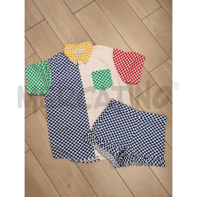 COMPLETO BAMBINO BIANCO QUADRI STELLA MC CARTNEY | Mercatino dell'Usato Roma montemario 1
