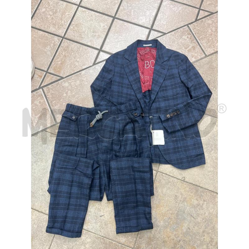 COMPLETO BAMBINO BLU BRUNELLO CUCINELLI QUADRI | Mercatino dell'Usato Roma montemario 1