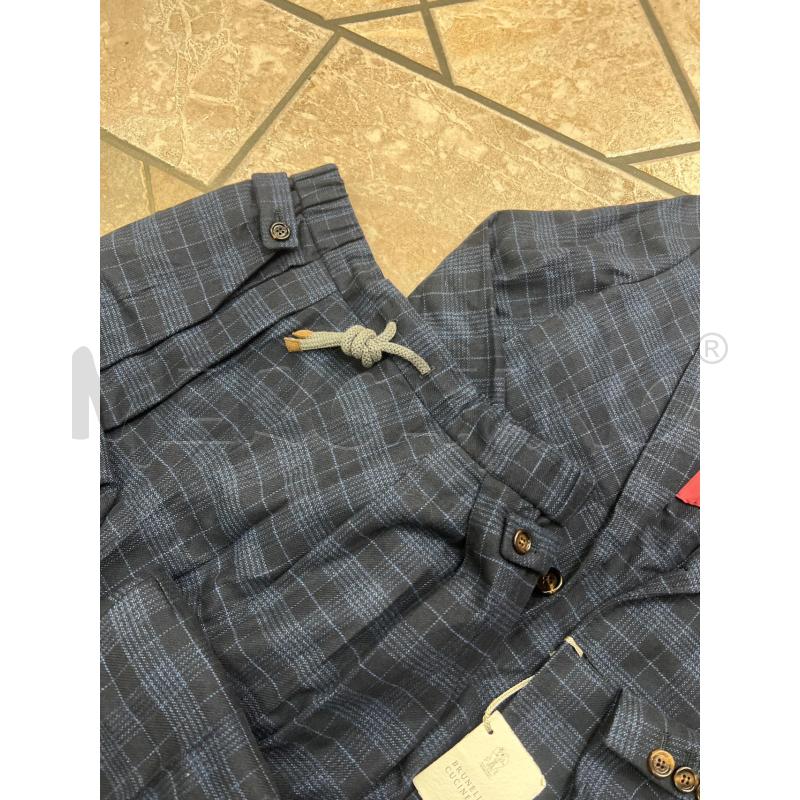 COMPLETO BAMBINO BLU BRUNELLO CUCINELLI QUADRI | Mercatino dell'Usato Roma montemario 2