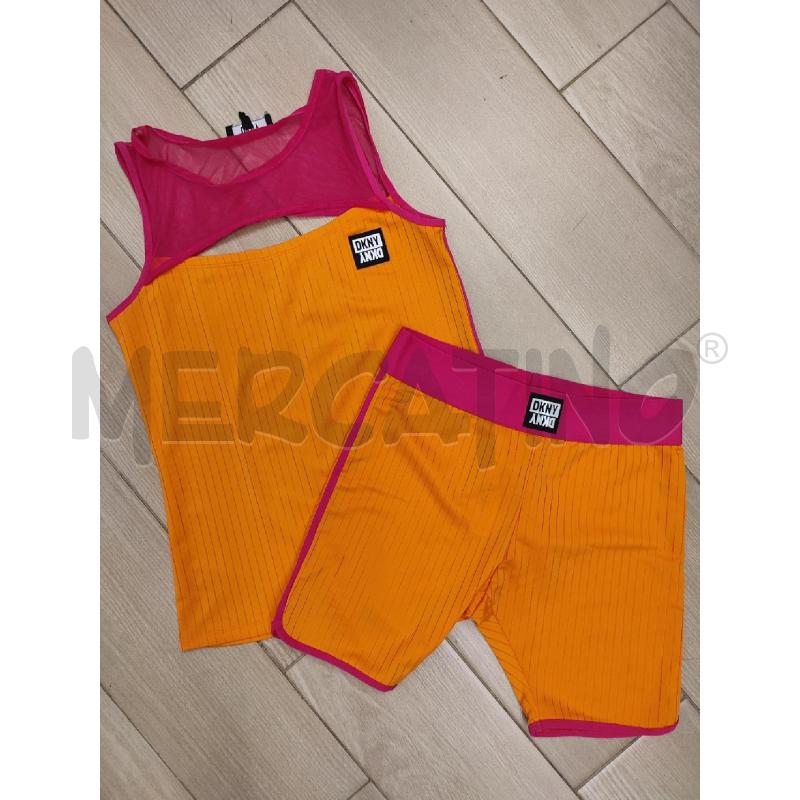 COMPLETO DONNA ARANCIO DKNY FUCSIA | Mercatino dell'Usato Roma montemario 1