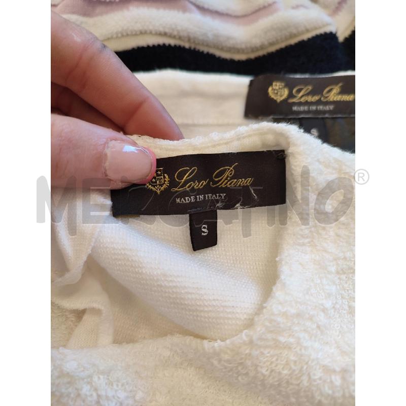 COMPLETO DONNA BIANCO LORO PIANA SPUGNA  | Mercatino dell'Usato Roma montemario 3