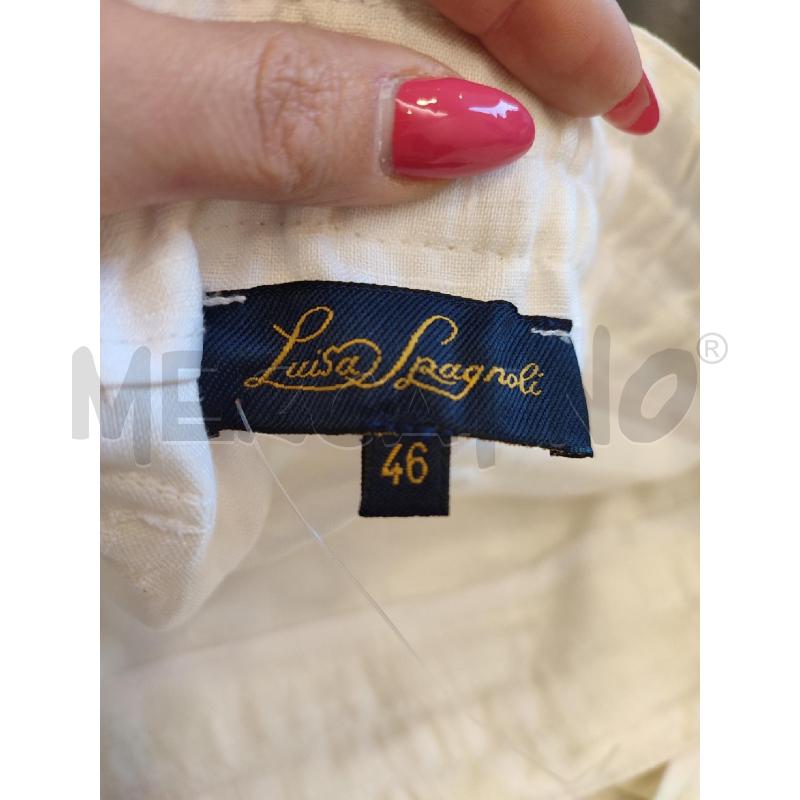 COMPLETO DONNA BIANCO LUISA SPAGNOLI LINO | Mercatino dell'Usato Roma montemario 3