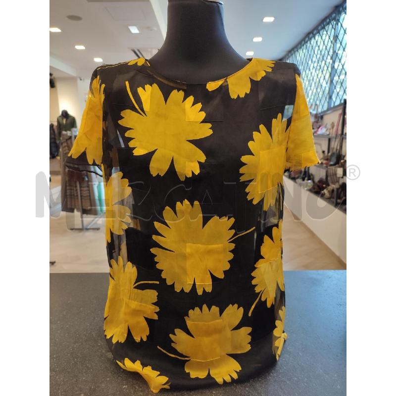 COMPLETO DONNA GIALLO VALENTINO NERO FIORI  | Mercatino dell'Usato Roma montemario 1
