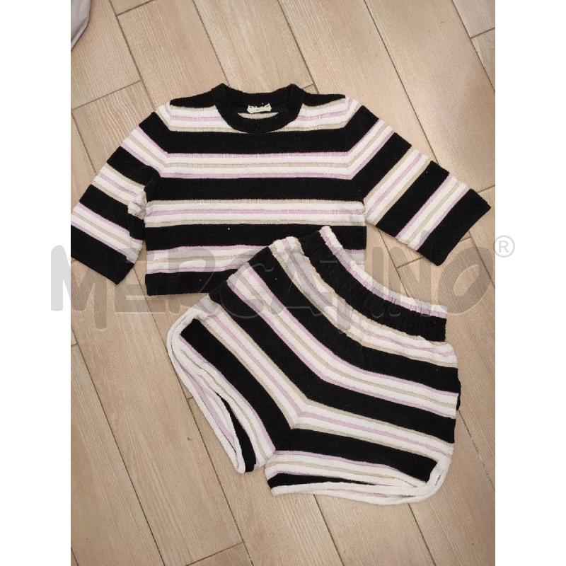 COMPLETO DONNA NERO FENDI RIGHE ROSA | Mercatino dell'Usato Roma montemario 1