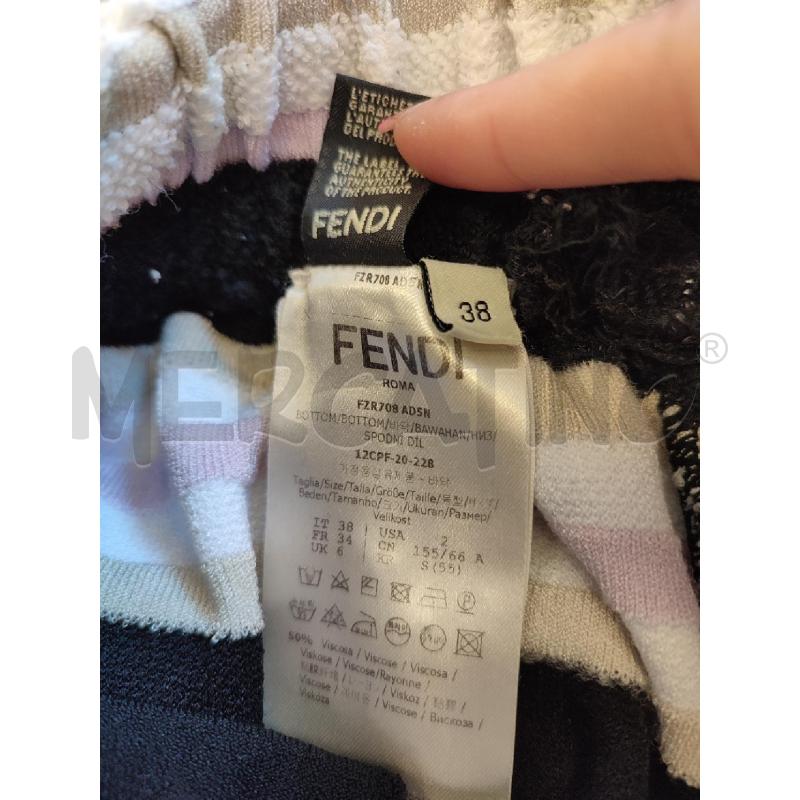 COMPLETO DONNA NERO FENDI RIGHE ROSA | Mercatino dell'Usato Roma montemario 2