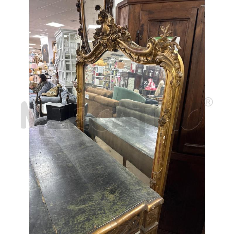 CONSOLLE CON SPECCHIERA ORO EPOCA | Mercatino dell'Usato Roma montemario 2
