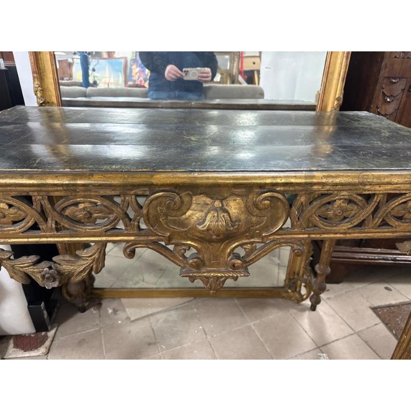 CONSOLLE CON SPECCHIERA ORO EPOCA | Mercatino dell'Usato Roma montemario 4