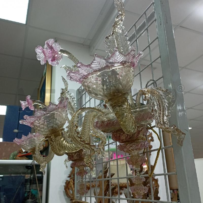COPPIA APPLIQUE MURANO ROSA 2L | Mercatino dell'Usato Roma montemario 3