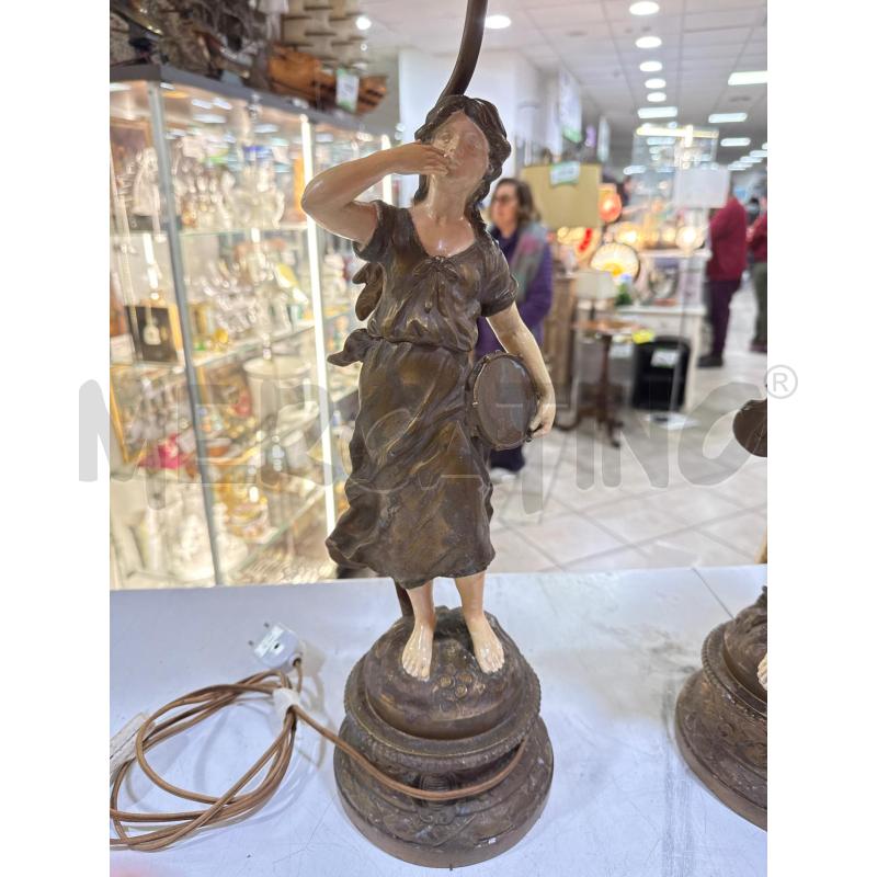 COPPIA LAMPADE ANTIMONIO FIRMA MOUEAU LUI LEI | Mercatino dell'Usato Roma montemario 2