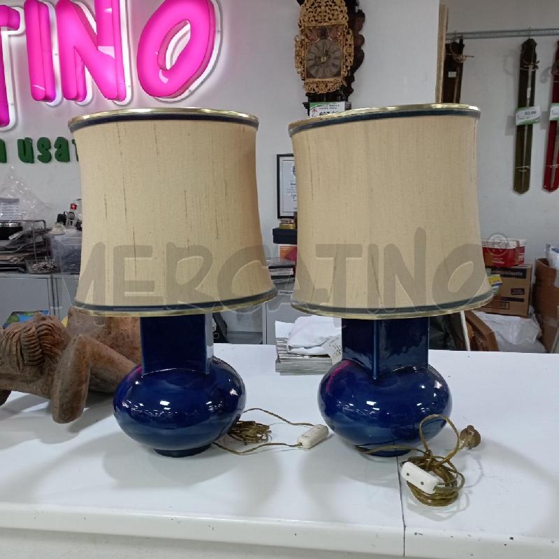 COPPIA LAMPADE CER ZACCAGNINI BLU | Mercatino dell'Usato Roma montemario 1