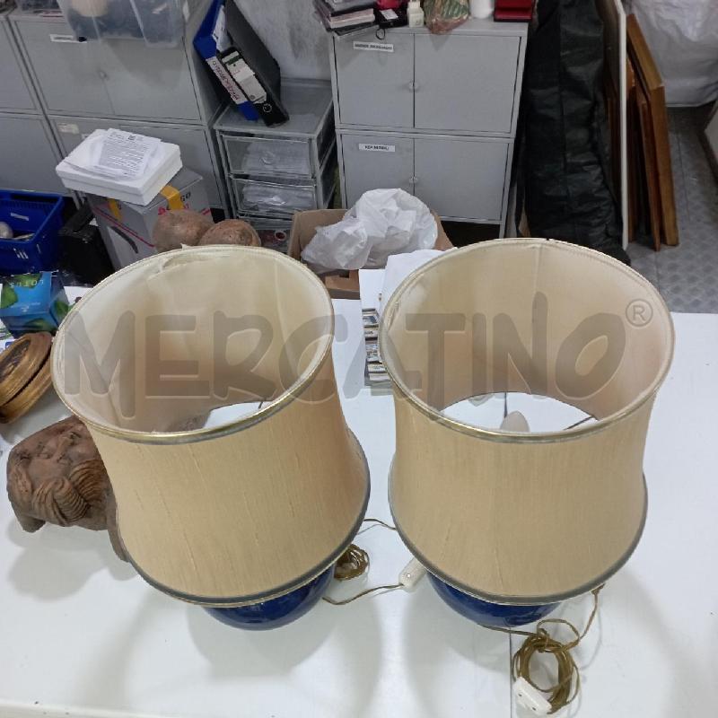 COPPIA LAMPADE CER ZACCAGNINI BLU | Mercatino dell'Usato Roma montemario 2