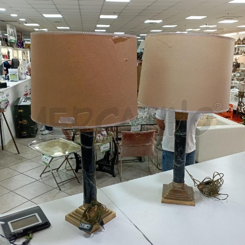 COPPIA LAMPADE IMPERO MARMO  | Mercatino dell'Usato Roma montemario 1