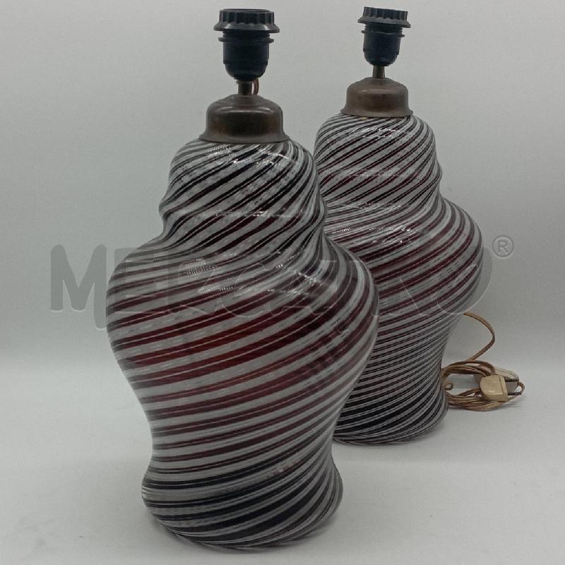 COPPIA LAMPADE MURANO ATTR. DINO MARTENS | Mercatino dell'Usato Roma montemario 1