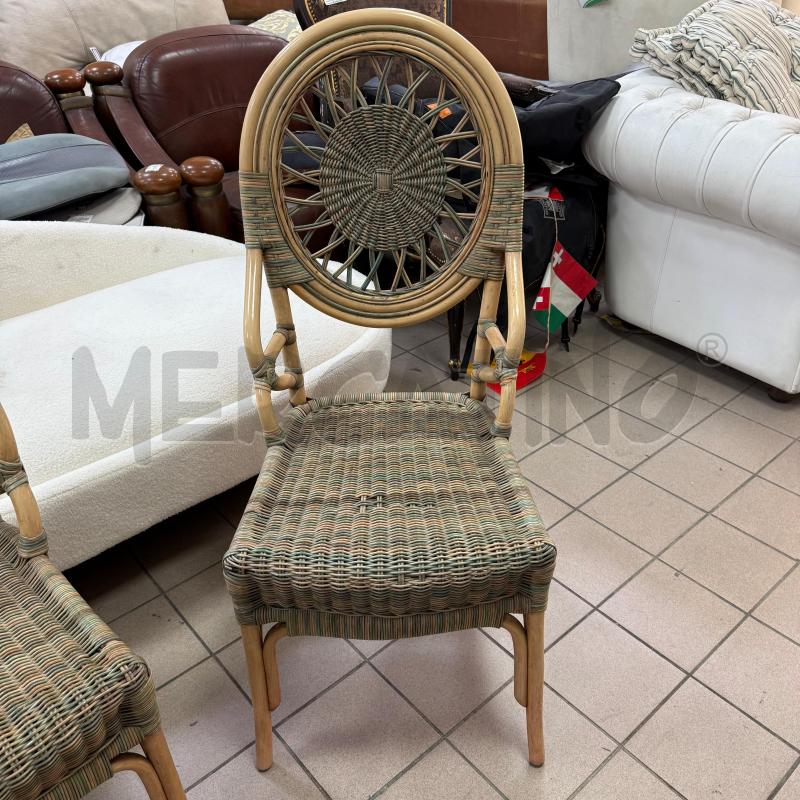 COPPIA POLTRONCINE BAMBOO/RATTAN VERDI | Mercatino dell'Usato Roma montemario 2