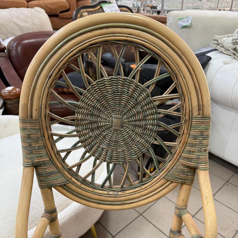 COPPIA POLTRONCINE BAMBOO/RATTAN VERDI | Mercatino dell'Usato Roma montemario 3