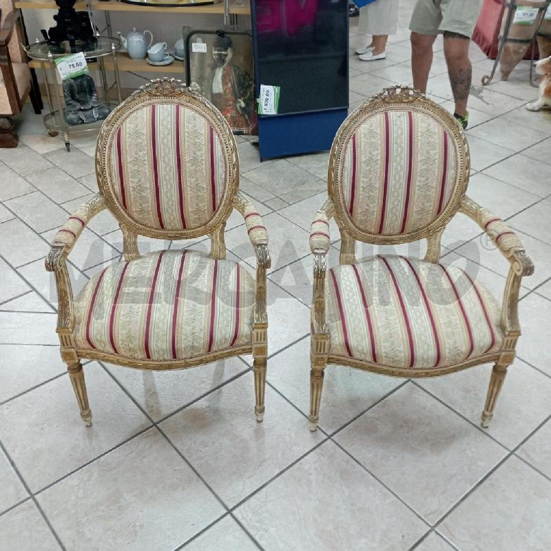 COPPIA POLTRONE LUIGI XVI CREMA  | Mercatino dell'Usato Roma montemario 1