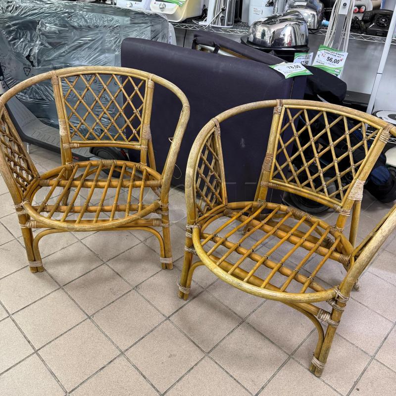 COPPIA POLTRONE RATTAN  | Mercatino dell'Usato Roma montemario 1