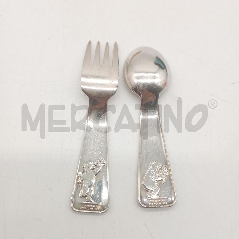COPPIA POSATE BIMBO TIFFANY TEDDY BEAR | Mercatino dell'Usato Roma montemario 3