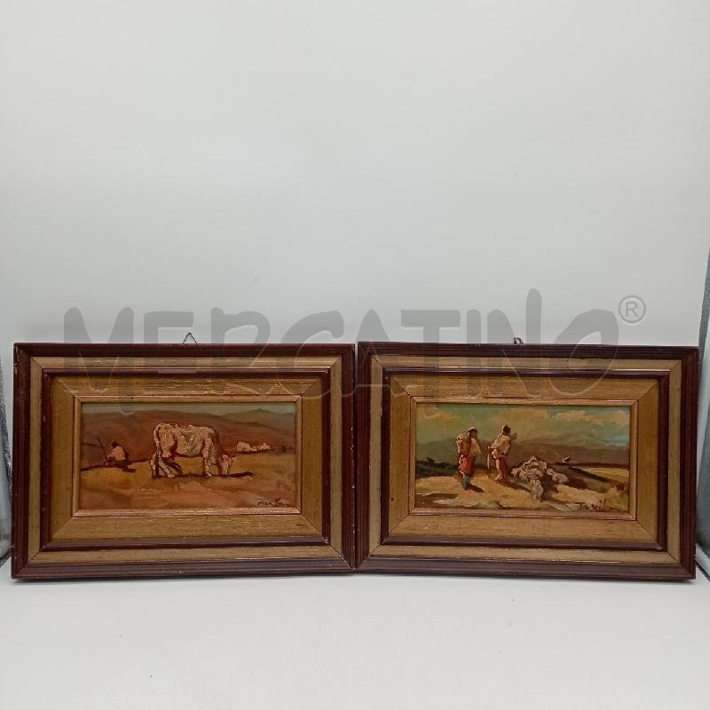 COPPIA QUADRI STILE MACCHIAIOLI | Mercatino dell'Usato Roma montemario 1