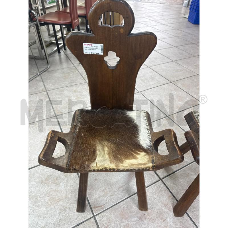 COPPIA SEDIE SPAGNOLE SED CAVALLINO/MACUL | Mercatino dell'Usato Roma montemario 3