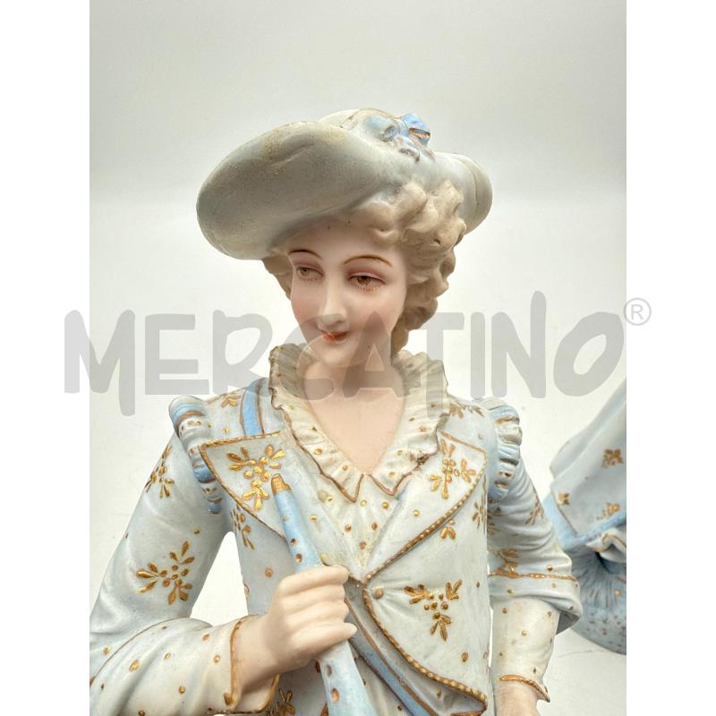 COPPIA STATUE BISQUIT CELESTI | Mercatino dell'Usato Roma montemario 5