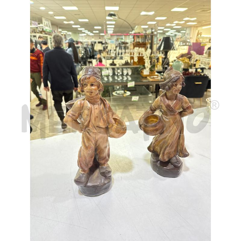 COPPIA STATUINE OLANDESI TERR ACOTTA | Mercatino dell'Usato Roma montemario 1