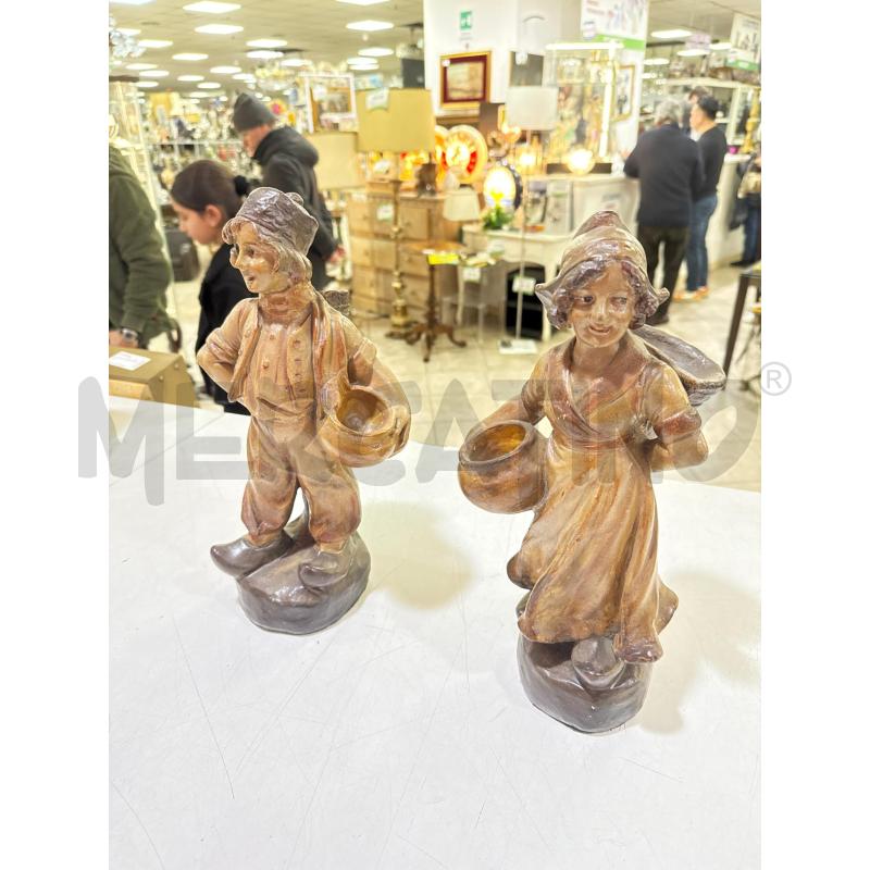 COPPIA STATUINE OLANDESI TERR ACOTTA | Mercatino dell'Usato Roma montemario 2