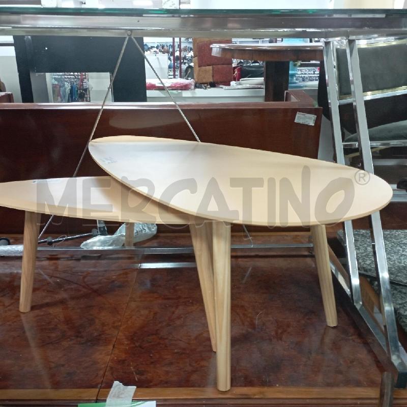 COPPIA TAVOLINO BEIGE STILE SVEDESE | Mercatino dell'Usato Roma montemario 1