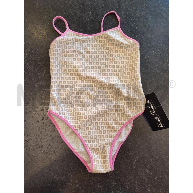 COSTUME BAMBINO BEIGE FENDI BORDO ROSA | Mercatino dell'Usato Roma montemario 1