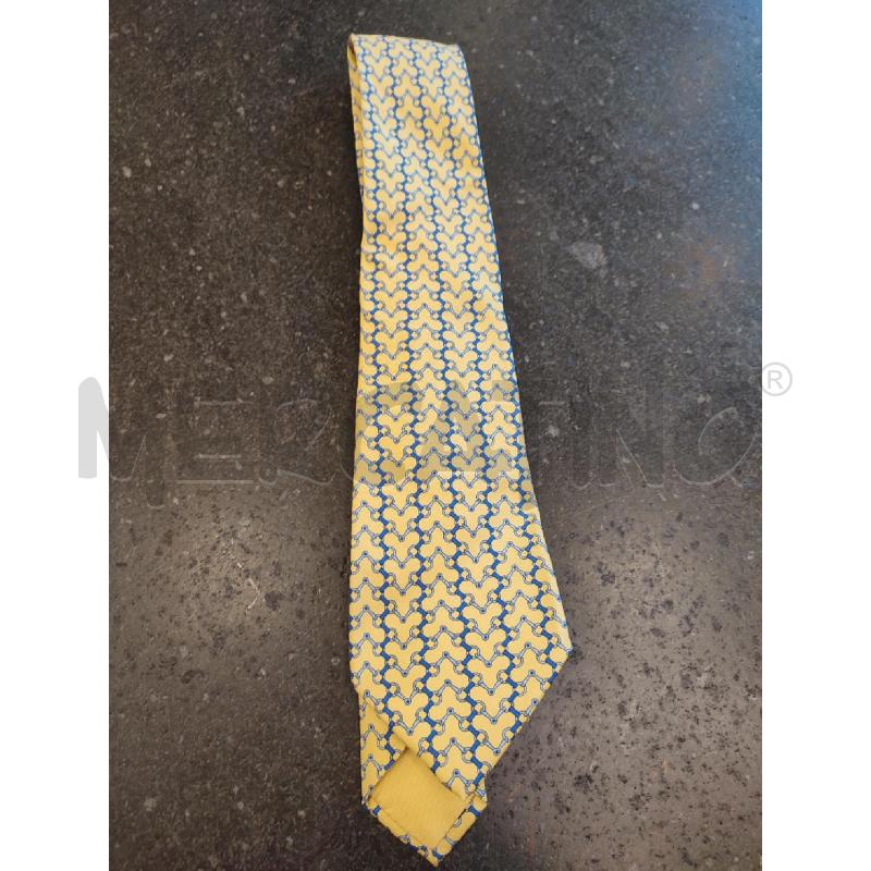 CRAVATTA GIALLA MORSETTI HERMES | Mercatino dell'Usato Roma montemario 1