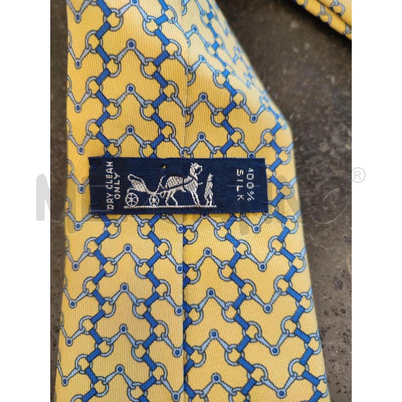 CRAVATTA GIALLA MORSETTI HERMES | Mercatino dell'Usato Roma montemario 2