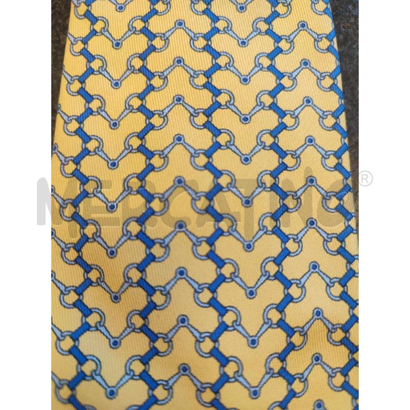 CRAVATTA GIALLA MORSETTI HERMES | Mercatino dell'Usato Roma montemario 4