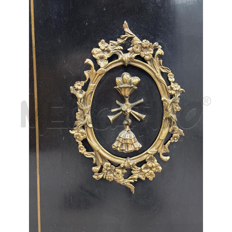 CREDENZA NERA LACCATA BRONZI 3A | Mercatino dell'Usato Roma montemario 2