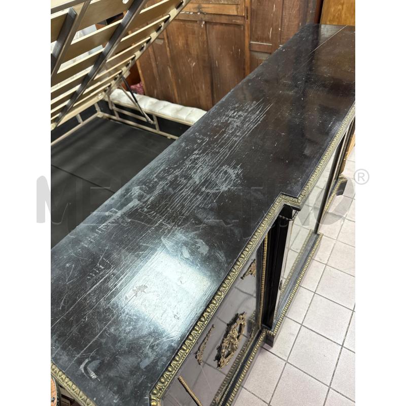 CREDENZA NERA LACCATA BRONZI 3A | Mercatino dell'Usato Roma montemario 4