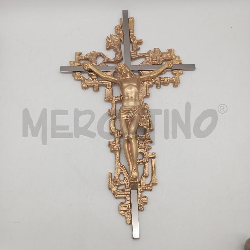 CROCIFISSO BRONZO DORATO  | Mercatino dell'Usato Roma montemario 1