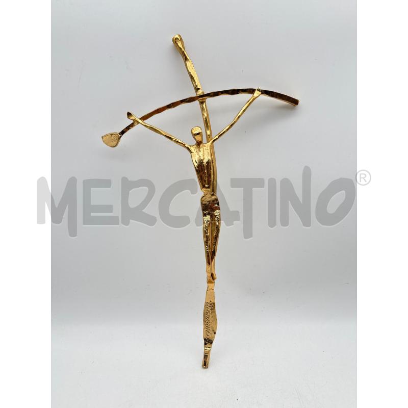 CROCIFISSO FERRO MARSURA DORATO | Mercatino dell'Usato Roma montemario 1