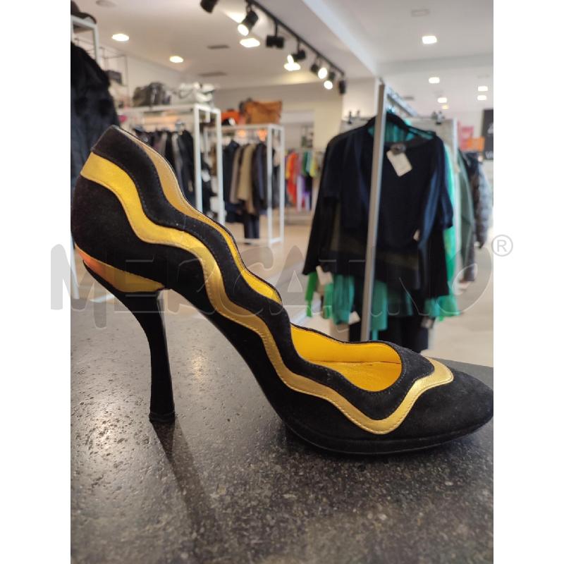 DECOLLETE NERE ORO PRADA | Mercatino dell'Usato Roma montemario 1