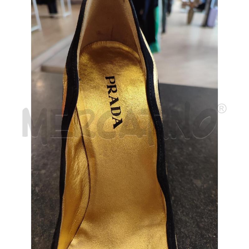 DECOLLETE NERE ORO PRADA | Mercatino dell'Usato Roma montemario 4