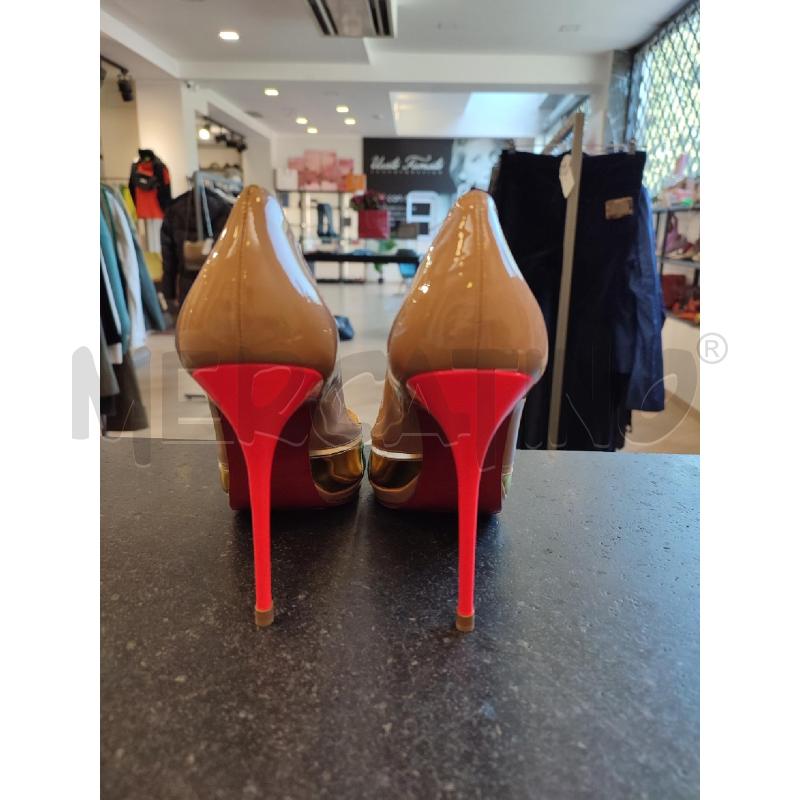 DECOLLETE ROSA LOUBOUTIN AZZURRO  | Mercatino dell'Usato Roma montemario 3