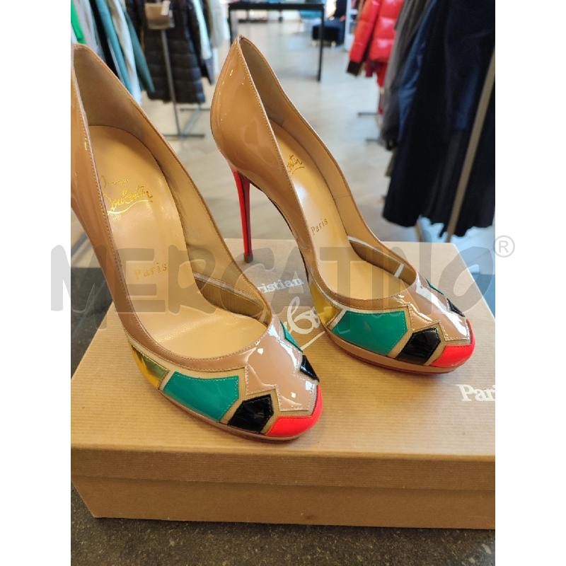 DECOLLETE ROSA LOUBOUTIN AZZURRO  | Mercatino dell'Usato Roma montemario 4