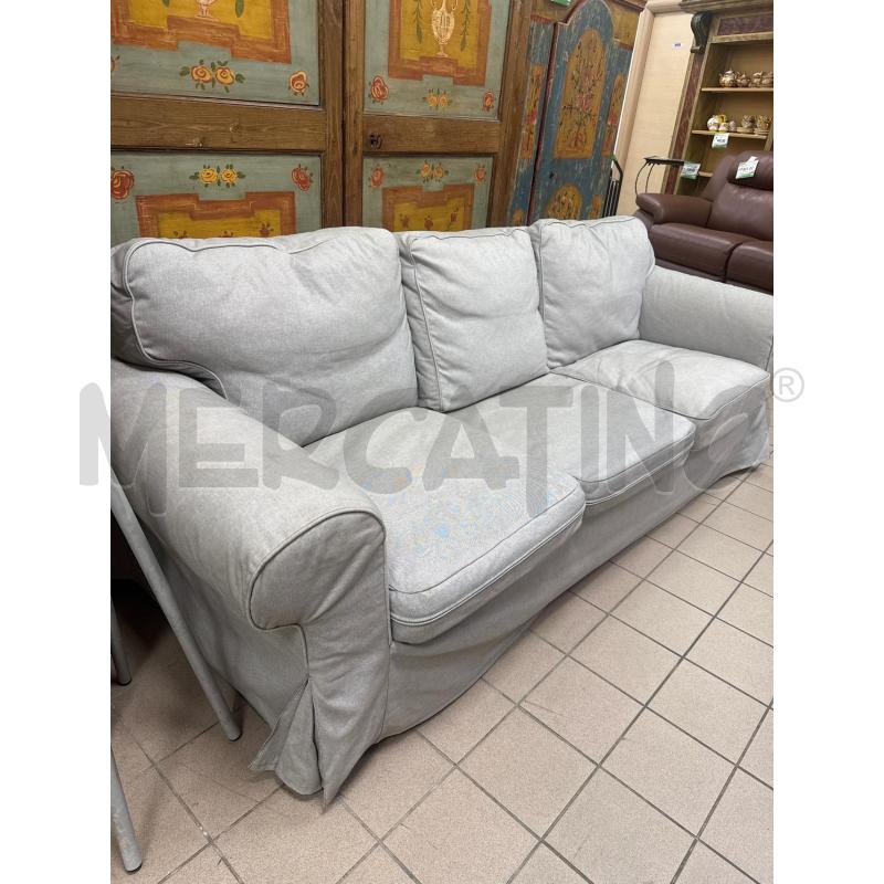DIVANO 3P GRIGIO IKEA SFODERABILE | Mercatino dell'Usato Roma montemario 2