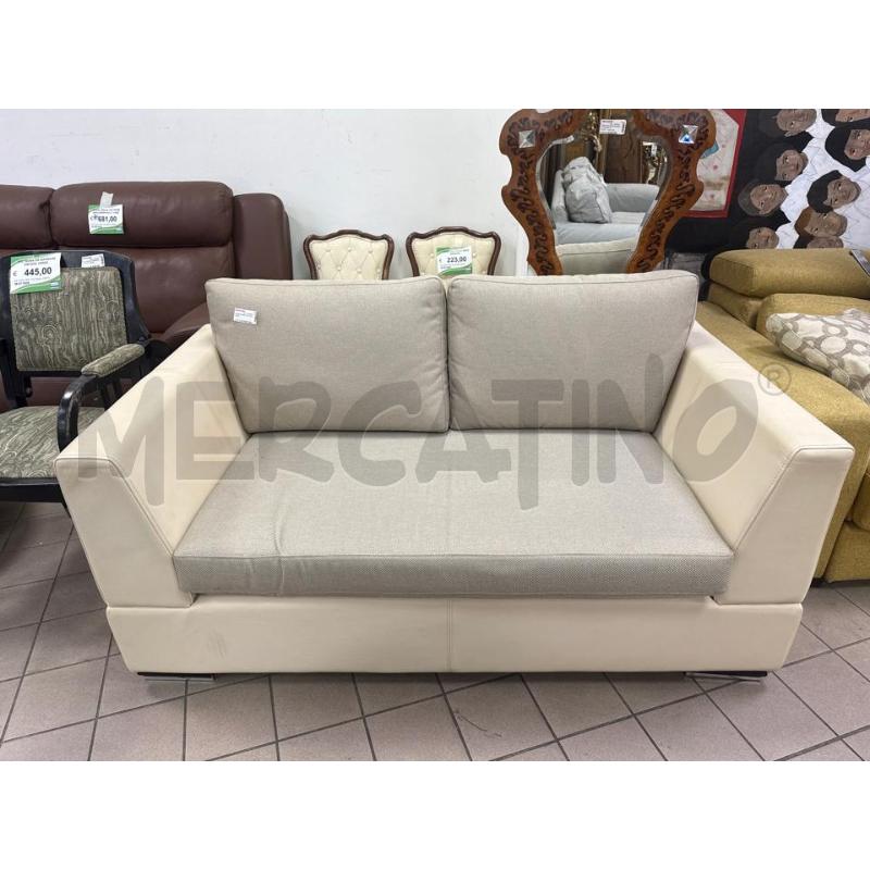 DIVANO BIANCO TESS ECRU 2P | Mercatino dell'Usato Roma montemario 1
