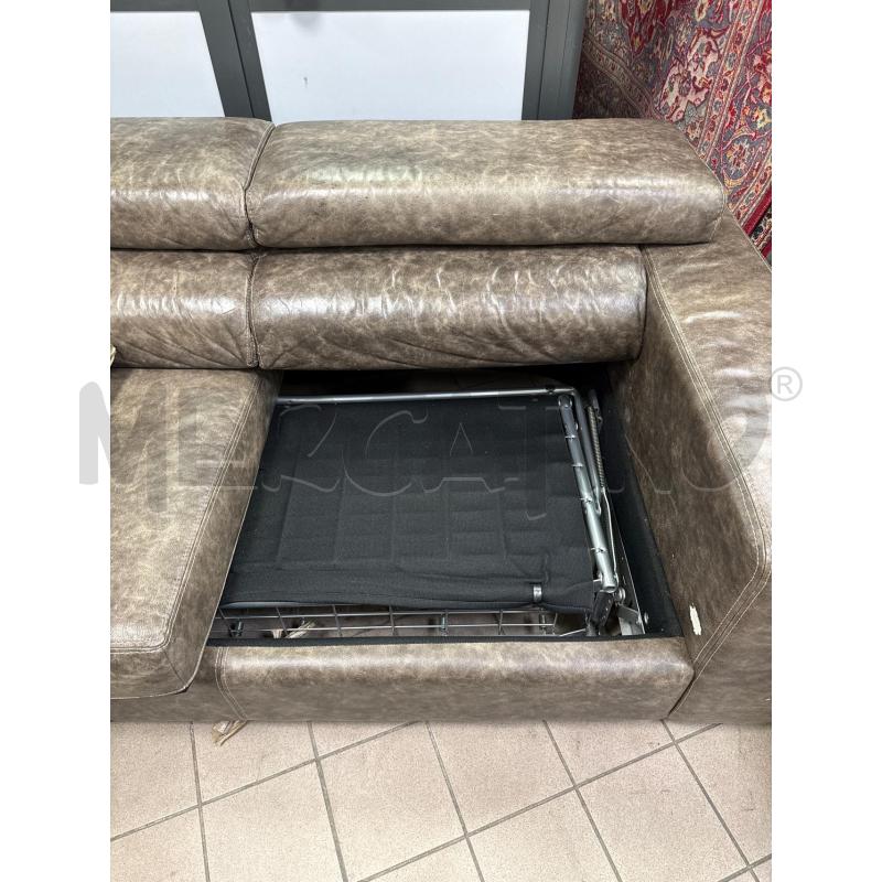 DIVANO LETTO PELLE TORTORA | Mercatino dell'Usato Roma montemario 2