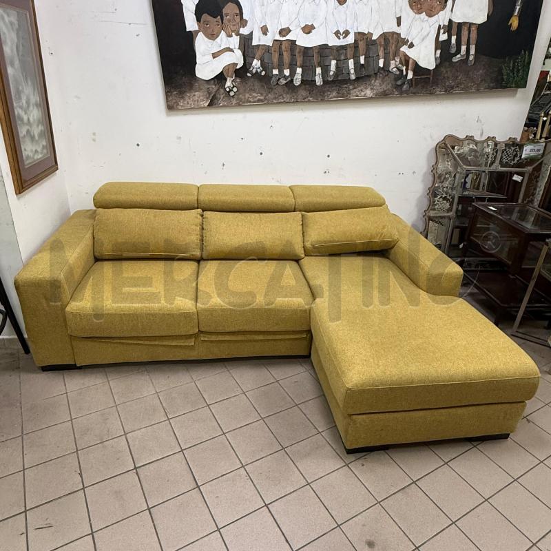 DIVANO LETTO POLTRONESOFA SENAPE C/PENISOLA | Mercatino dell'Usato Roma montemario 3