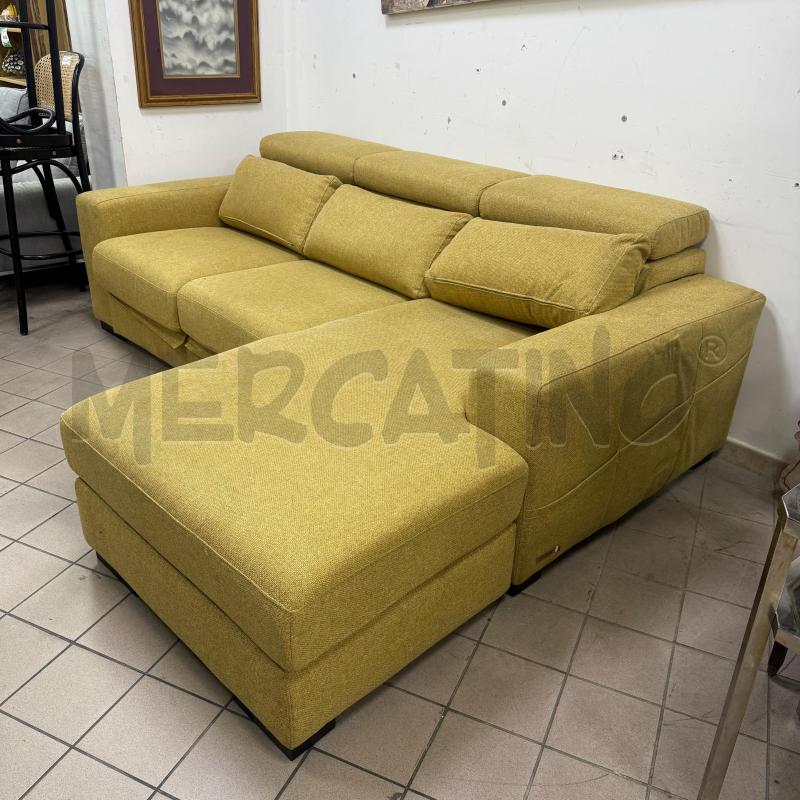 DIVANO LETTO POLTRONESOFA SENAPE C/PENISOLA | Mercatino dell'Usato Roma montemario 4