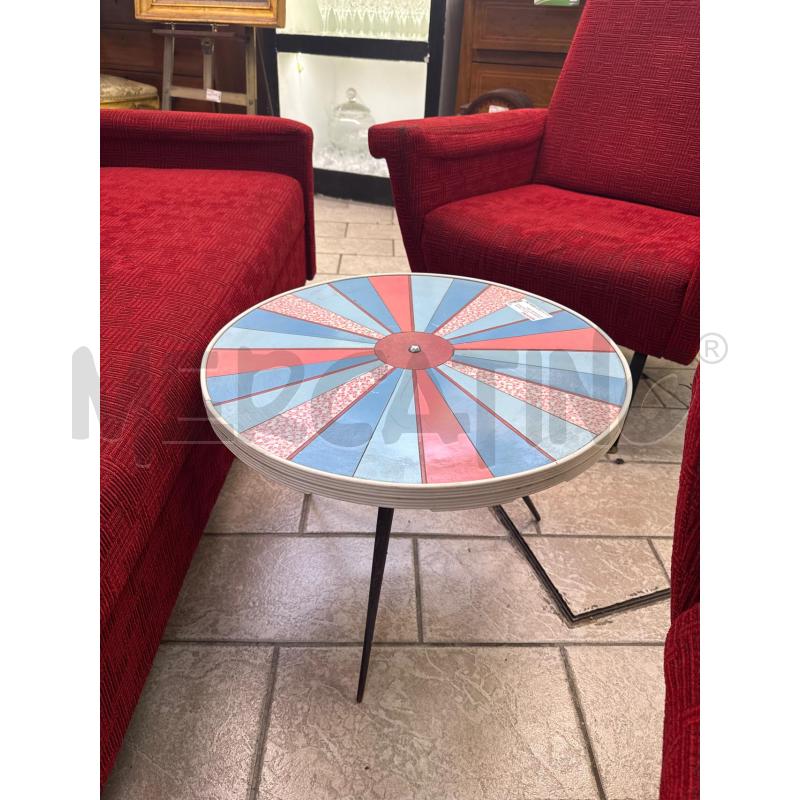 DIVANO LETTO +POLTRONE+TAVOLINO ANNI'50 ROSSO | Mercatino dell'Usato Roma montemario 3