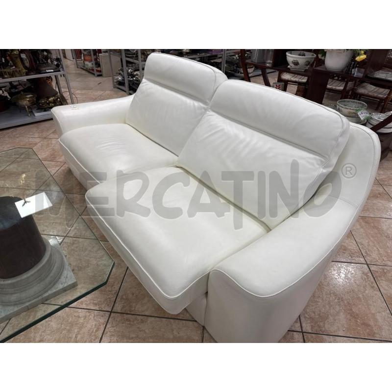 DIVANO RELAX NICOLETTI PELLE BIANCO | Mercatino dell'Usato Roma montemario 3