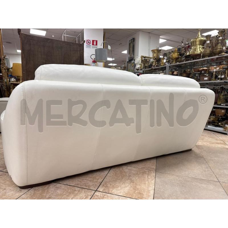 DIVANO RELAX NICOLETTI PELLE BIANCO | Mercatino dell'Usato Roma montemario 4